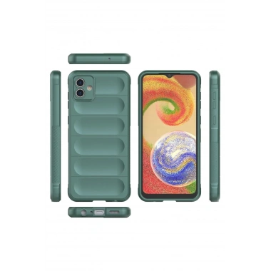 Mey İthalat®  Samsung Galaxy A04E Kılıf Optimum Silikon - Koyu Yeşil