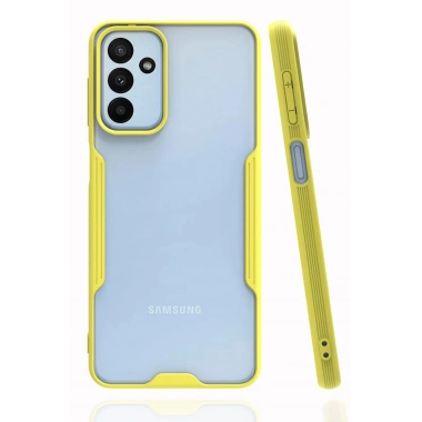 Mey İthalat®  Samsung Galaxy A04S Kılıf Platin Silikon - Sarı