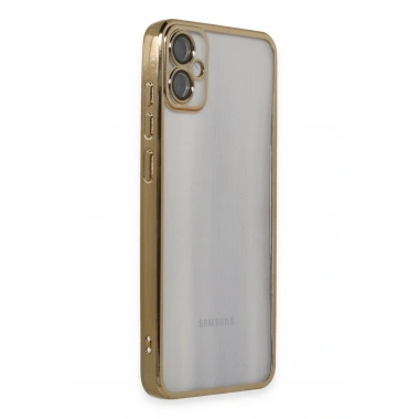 Mey İthalat®  Samsung Galaxy A05 Kılıf  Lensli Silikon - Gold