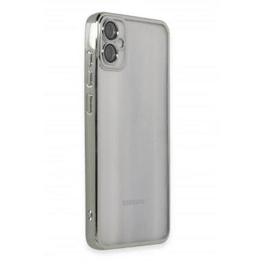 Mey İthalat®  Samsung Galaxy A05 Kılıf  Lensli Silikon - Gümüş