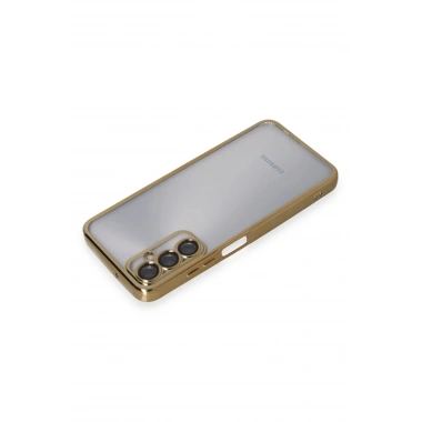 Mey İthalat®  Samsung Galaxy A05S Kılıf  Lensli Silikon - Gold