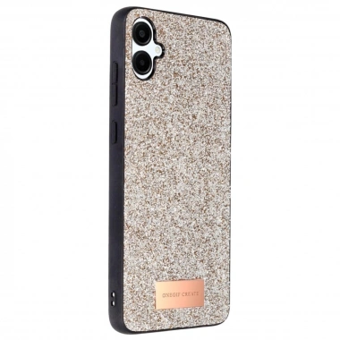 Mey İthalat®  Samsung Galaxy A06 Bright Simli Kapak - Gold