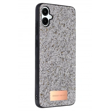 Mey İthalat®  Samsung Galaxy A06 Bright Simli Kapak - Gümüş