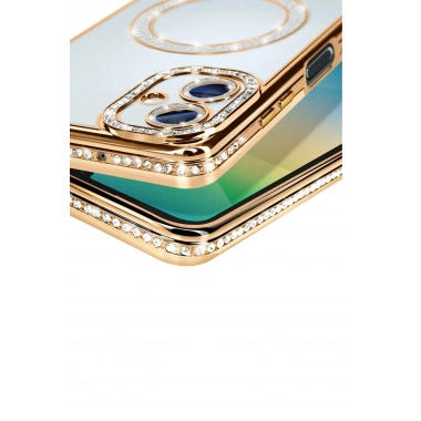 Mey İthalat®  Samsung Galaxy A06 Joke Simli Magneticsafe Kılıf - Gold