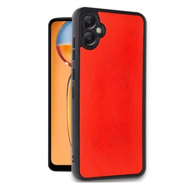 Mey İthalat®  Samsung Galaxy A06 Kılıf Aras Deri Kapak - Kırmızı