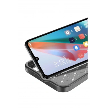 Mey İthalat®  Samsung Galaxy A06 Kılıf Auto Focus Karbon Kapak - Gri