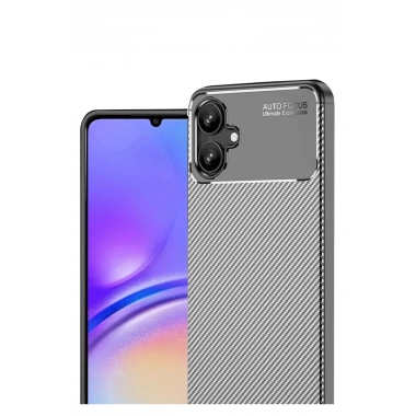 Mey İthalat®  Samsung Galaxy A06 Kılıf Auto Focus Karbon Kapak - Gri