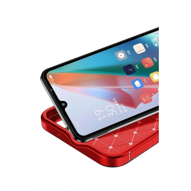Mey İthalat®  Samsung Galaxy A06 Kılıf Auto Focus Karbon Kapak - Kırmızı