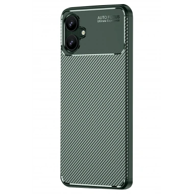 Mey İthalat®  Samsung Galaxy A06 Kılıf Auto Focus Karbon Kapak - Koyu Yeşil