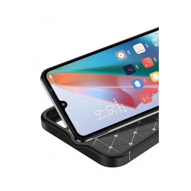 Mey İthalat®  Samsung Galaxy A06 Kılıf Auto Focus Karbon Kapak - Siyah