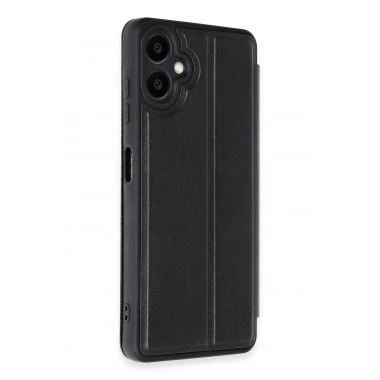 Mey İthalat® Samsung Galaxy A06 Kılıf Flip Cover - Siyah