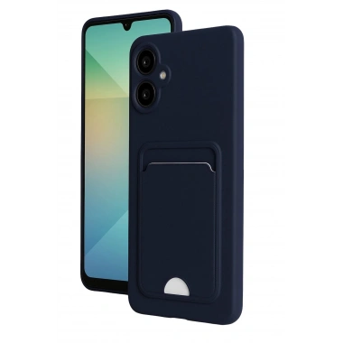 Mey İthalat®  Samsung Galaxy A06 Kılıf Kelvin Kartvizitli Silikon - Lacivert