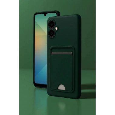 Mey İthalat®  Samsung Galaxy A06 Kılıf Kelvin Kartvizitli Silikon - Siyah