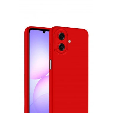 Mey İthalat®  Samsung Galaxy A07 4G First Silikon - Kırmızı