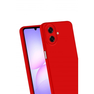 Mey İthalat®  Samsung Galaxy A07 4G First Silikon - Kırmızı