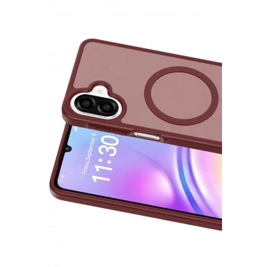 Mey İthalat®  Samsung Galaxy A07 4G Jota Magsafe Kapak - Bordo