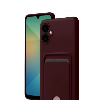 Mey İthalat®  Samsung Galaxy A07 4G Kelvin Kartvizitli Silikon - Bordo