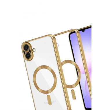 Mey İthalat®  Samsung Galaxy A07 4G Kross Magneticsafe Kapak - Gold