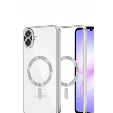 Mey İthalat®  Samsung Galaxy A07 4G Kross Magneticsafe Kapak - Gümüş