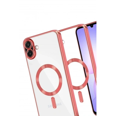 Mey İthalat®  Samsung Galaxy A07 4G Kross Magneticsafe Kapak - Kırmızı