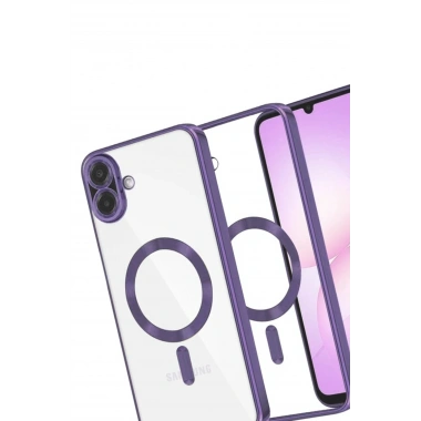 Mey İthalat®  Samsung Galaxy A07 4G Kross Magneticsafe Kapak - Mor