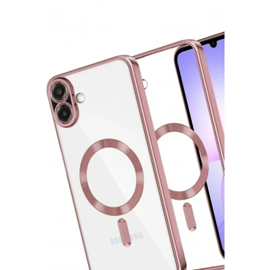 Mey İthalat®  Samsung Galaxy A07 4G Kross Magneticsafe Kapak - Rose