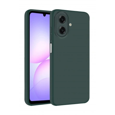 Mey İthalat®  Samsung Galaxy A07 4G Nano içi Kadife Silikon - K.Yeşil