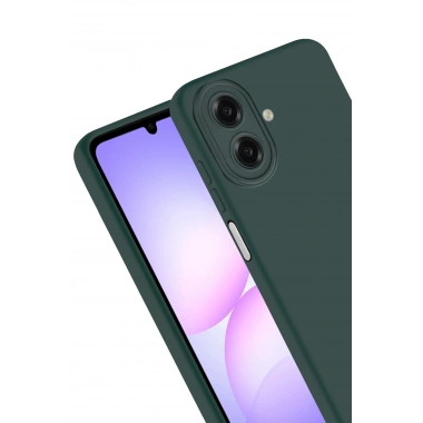 Mey İthalat®  Samsung Galaxy A07 4G Nano içi Kadife Silikon - K.Yeşil