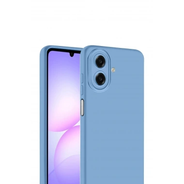 Mey İthalat®  Samsung Galaxy A07 4G Nano içi Kadife Silikon - Mavi