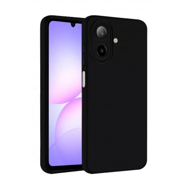 Mey İthalat®  Samsung Galaxy A07 4G Nano içi Kadife Silikon - Siyah