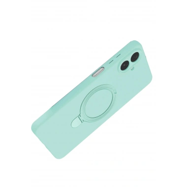 Mey İthalat®  Samsung Galaxy A07 4G Regal Magsafe Standlı Kapak - Su Yeşili