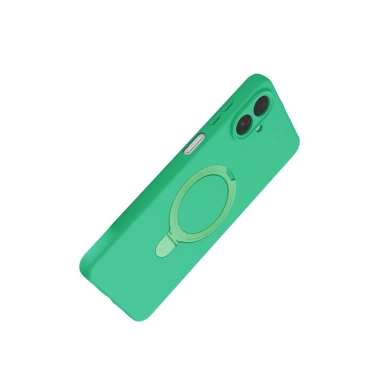 Mey İthalat®  Samsung Galaxy A07 4G Regal Magsafe Standlı Kapak - Yeşil