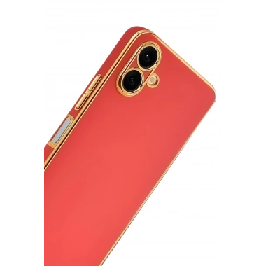 Mey İthalat®  Samsung Galaxy A07 4G Volet Silikon - Kırmızı