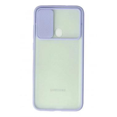 Mey İthalat® Samsung Galaxy A11 Kılıf Palm Buzlu Kamera Sürgülü Silikon - Lila