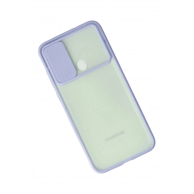 Mey İthalat® Samsung Galaxy A11 Kılıf Palm Buzlu Kamera Sürgülü Silikon - Lila