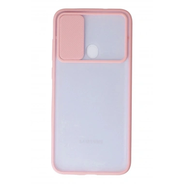 Mey İthalat® Samsung Galaxy A11 Kılıf Palm Buzlu Kamera Sürgülü Silikon - Pembe