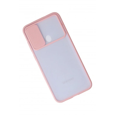 Mey İthalat® Samsung Galaxy A11 Kılıf Palm Buzlu Kamera Sürgülü Silikon - Pembe