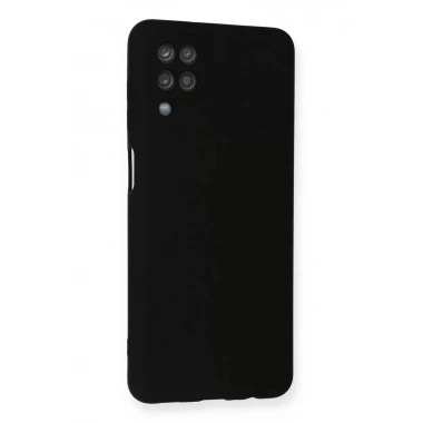 Mey İthalat®  Samsung Galaxy A12 Kılıf Nano içi Kadife Silikon - Siyah