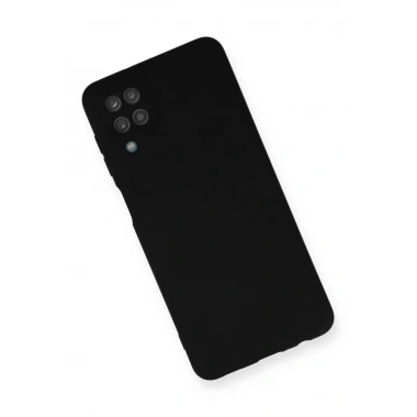Mey İthalat®  Samsung Galaxy A12 Kılıf Nano içi Kadife Silikon - Siyah