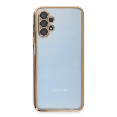 Mey İthalat®  Samsung Galaxy A13 4G Kılıf  Lensli Silikon - Gold