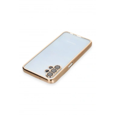 Mey İthalat®  Samsung Galaxy A13 4G Kılıf  Lensli Silikon - Gold