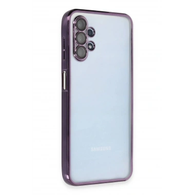 Mey İthalat®  Samsung Galaxy A13 4G Kılıf  Lensli Silikon - Mor
