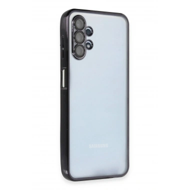 Mey İthalat®  Samsung Galaxy A13 4G Kılıf  Lensli Silikon - Siyah