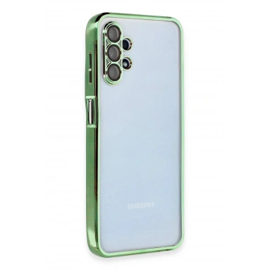 Mey İthalat®  Samsung Galaxy A13 4G Kılıf  Lensli Silikon - Yeşil