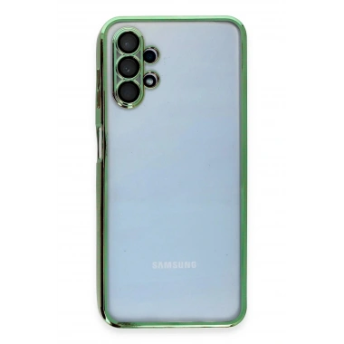 Mey İthalat®  Samsung Galaxy A13 4G Kılıf  Lensli Silikon - Yeşil