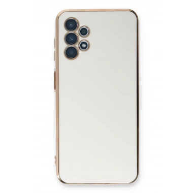Mey İthalat®  Samsung Galaxy A13 4G Kılıf Volet Silikon - Beyaz