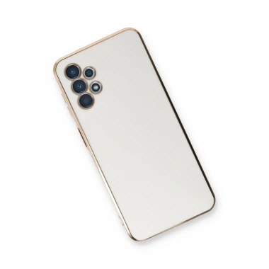 Mey İthalat®  Samsung Galaxy A13 4G Kılıf Volet Silikon - Beyaz