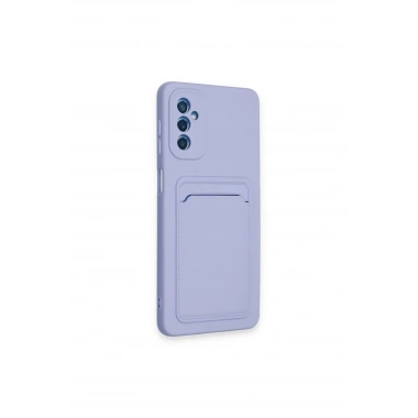 Mey İthalat®  Samsung Galaxy A14 4G Kılıf Kelvin Kartvizitli Silikon - Lila
