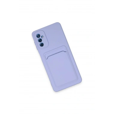 Mey İthalat®  Samsung Galaxy A14 4G Kılıf Kelvin Kartvizitli Silikon - Lila