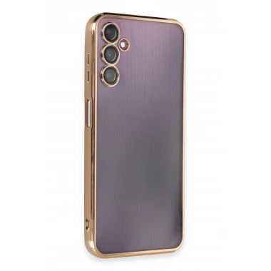 Mey İthalat®  Samsung Galaxy A14 4G Kılıf  Lensli Silikon - Gold
